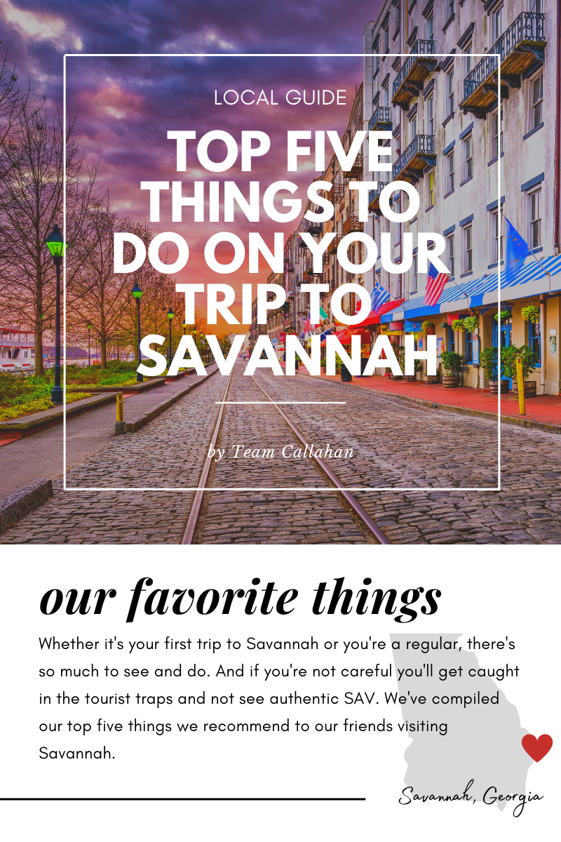 top 5 things to do in savannah ga